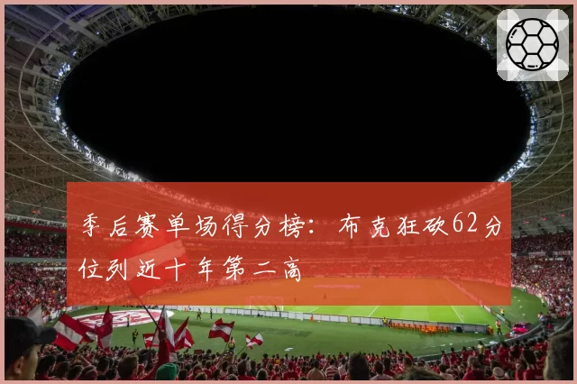 季后赛单场得分榜:布克狂砍62分位列近十年第二高